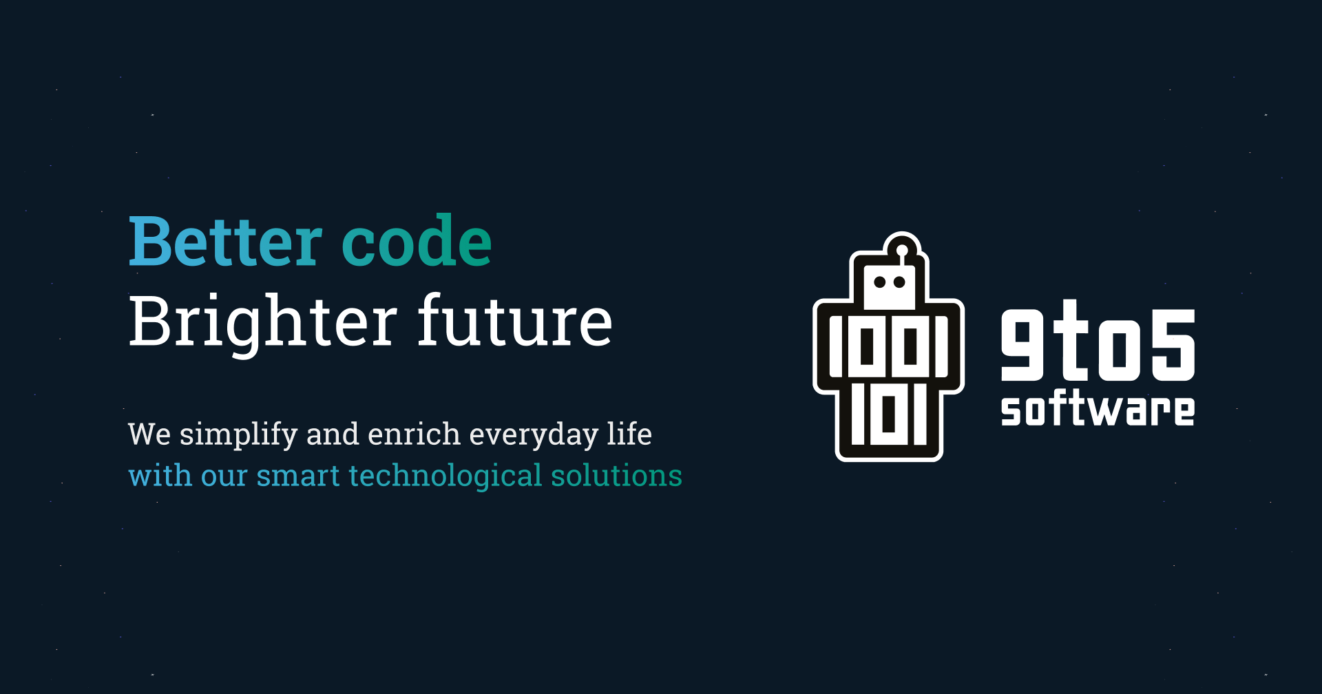 Better code, brighter future: onze vernieuwde identiteit - Bij 9to5 zijn we bezig met onze merkidentiteit. Een belangrijk onderdeel hiervan is een pakkende slogan.