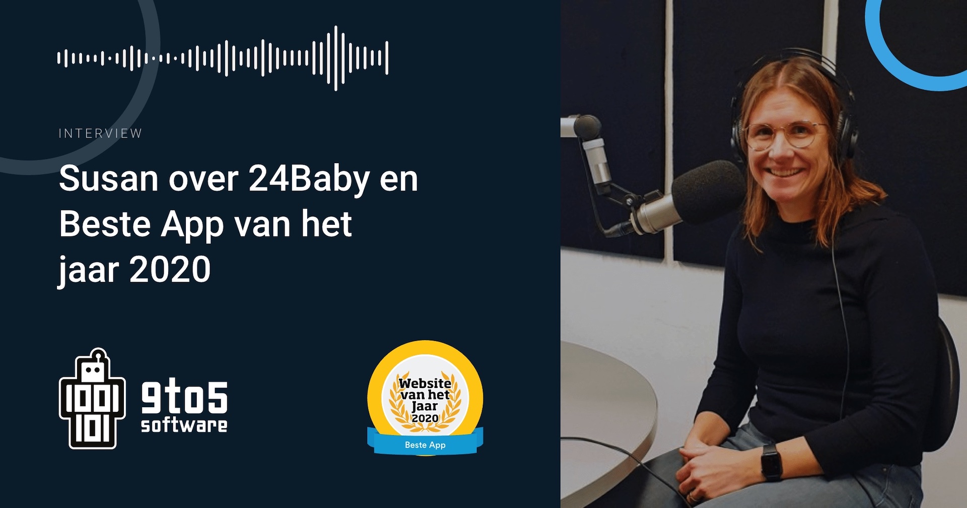 9to5 bij Stadsradio Delft - Susan Pesman vertelt op Stadsradio Delft over de gewonnen award voor Beste App van het Jaar 2020 samen met onze partner 24Baby