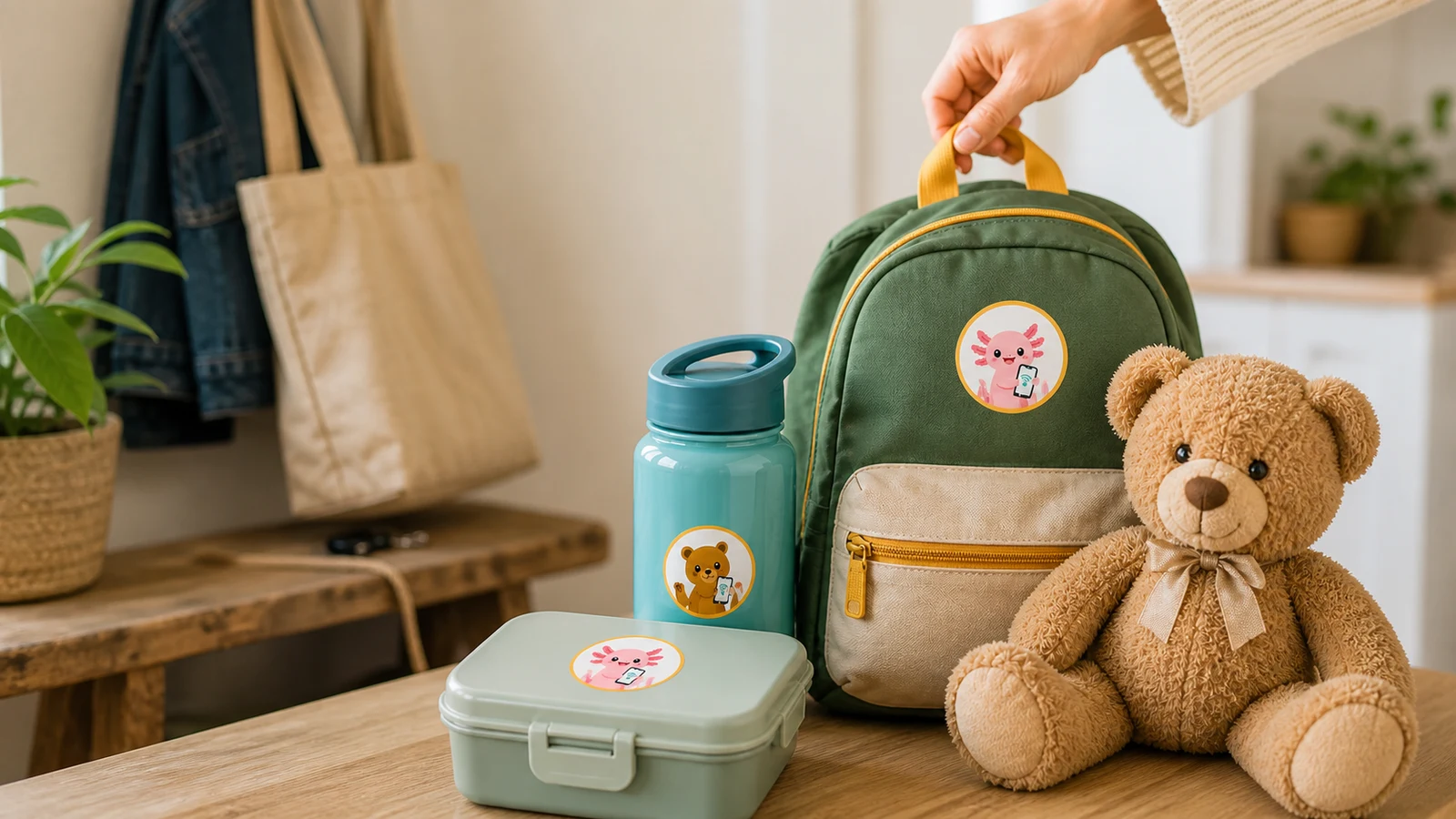 Trekka: slimme NFC-stickers voor kinderspullen - Ontdek hoe Trekka verloren drinkflessen, broodtrommels, rugzakken en knuffels veilig helpt thuiskomen met privacyvriendelijke NFC-stickers.