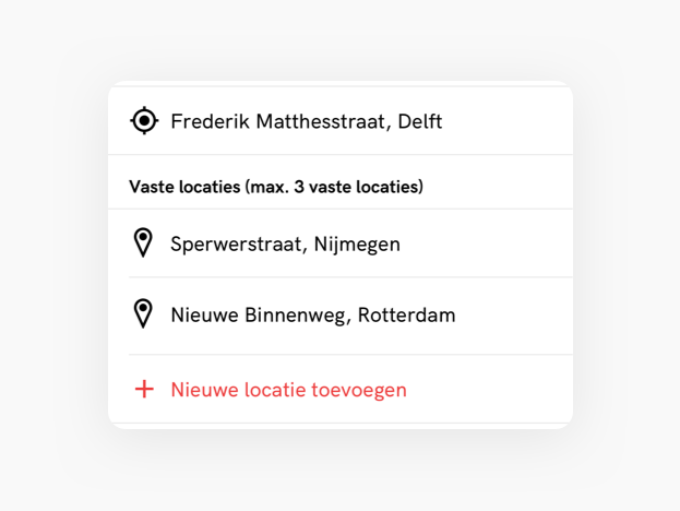 Locaties kun je toevoegen