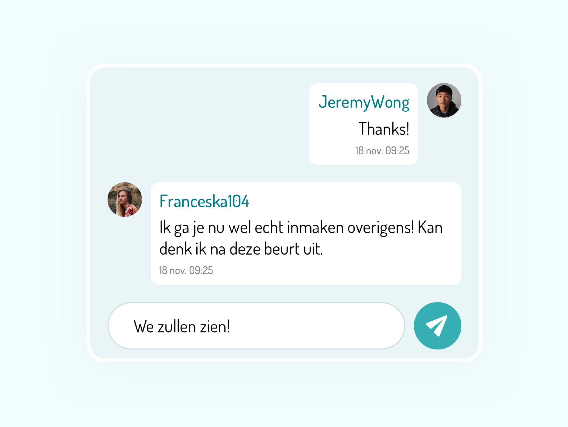 Chat met je tegenstanders