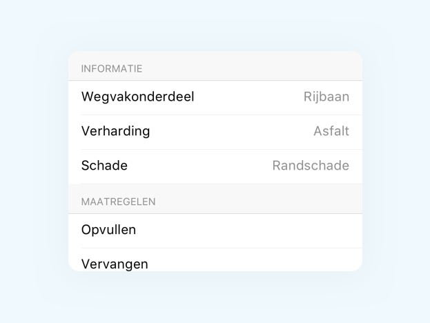 Met de app op detailniveau