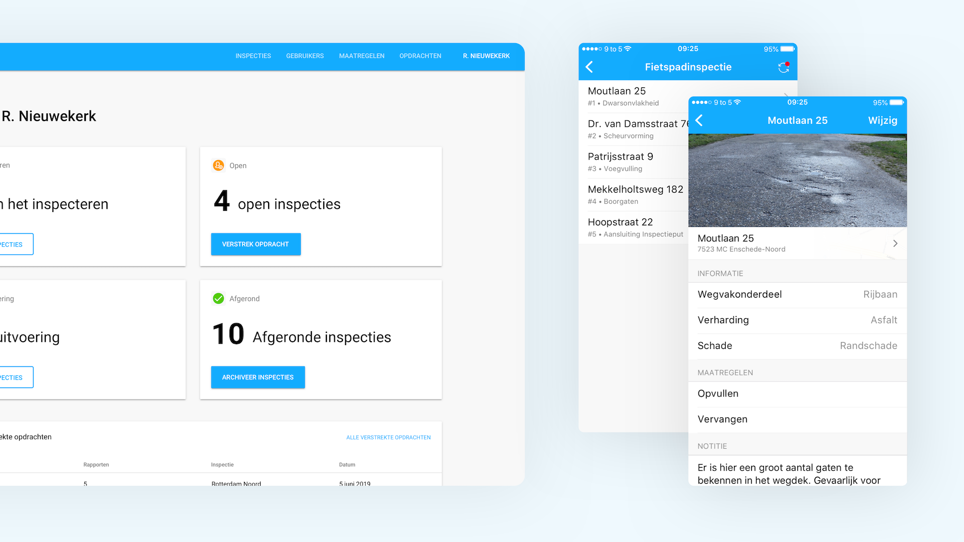 Strada is a complete system for inspecting roads and monitoring repairs.