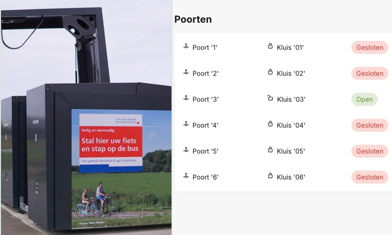 App-interface met demogegevens